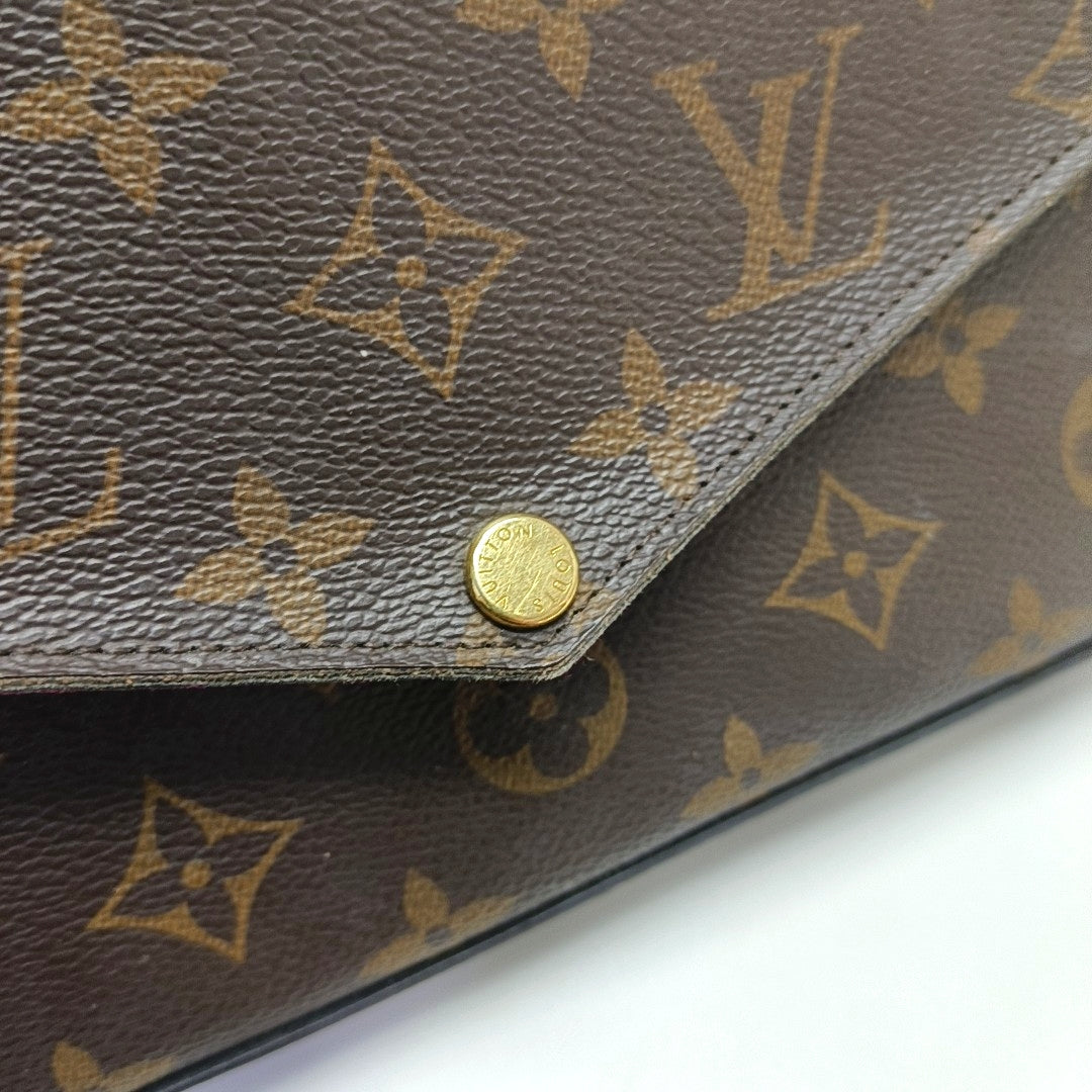 FÉLICIE Monogram Lona Revestida Marrón