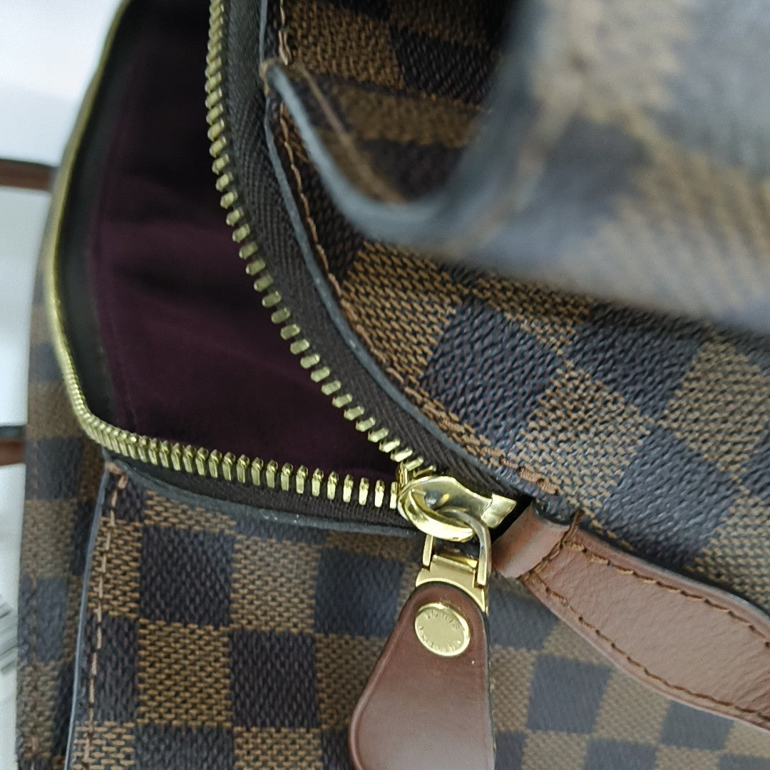 ASCOT Damier Ebene Coated Canvas Brown