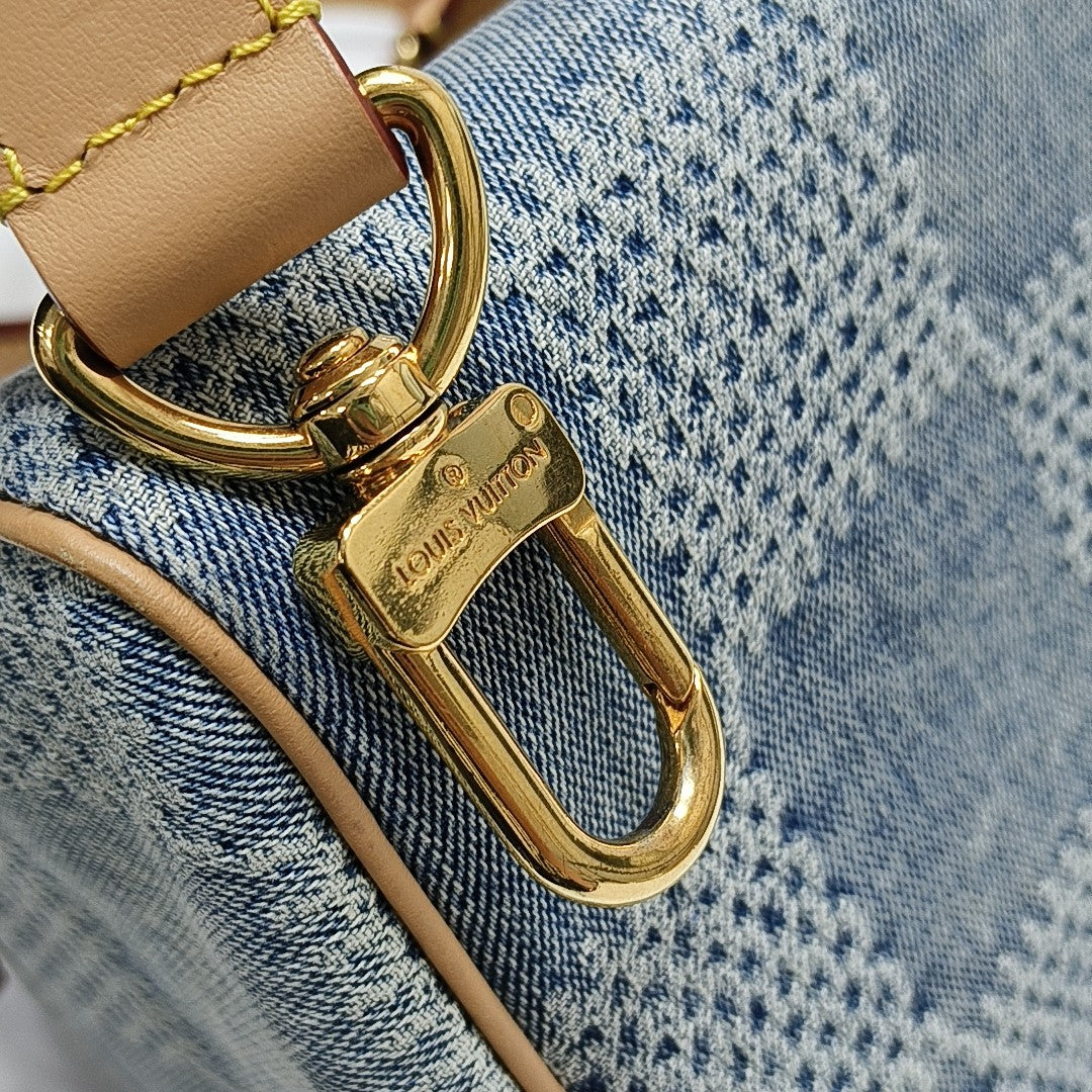 SPEEDY 25 Damier Canvas Blue