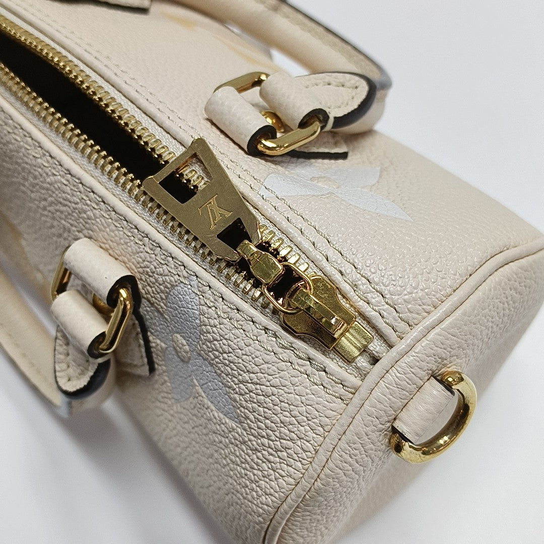 PAPILLON PM Monogram Calfskin White