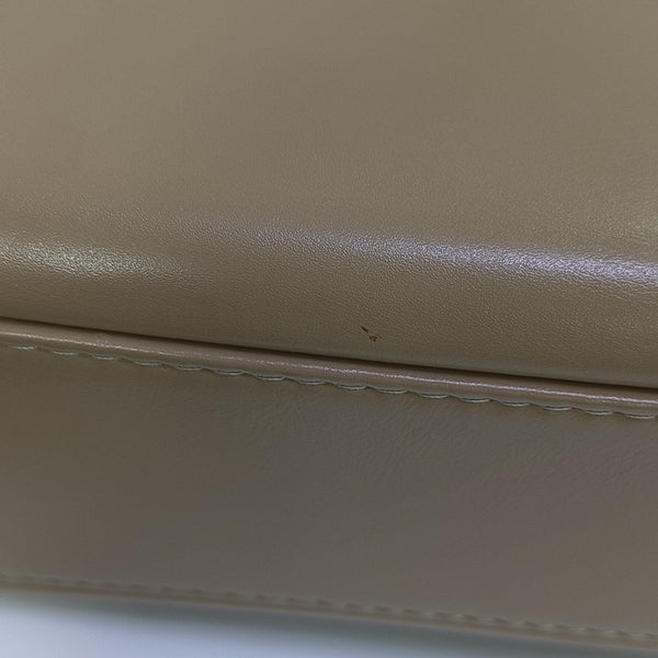 GABRIELLE Medium Chevron Calfskin Beige