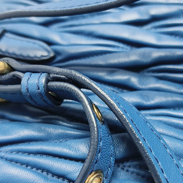 Quilted Lambskin Tote Bag Blue
