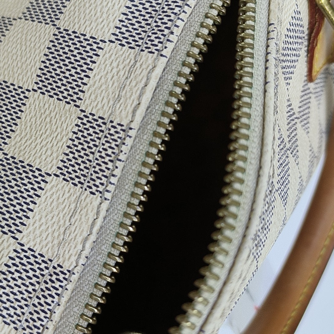 SPEEDY 30 Damier Azur Coated Canvas White