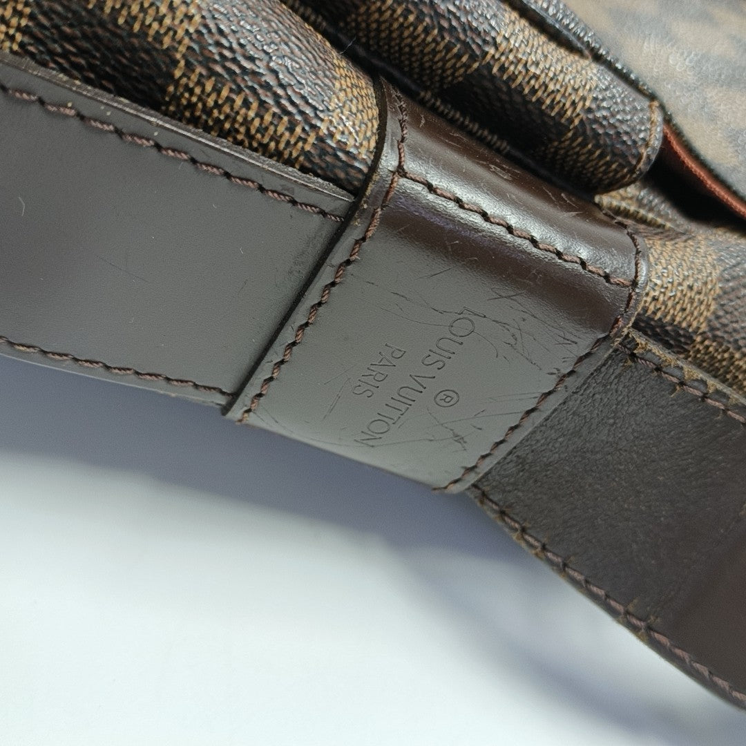 DISTRICT MM Damier Ebene Coated Canvas Brown