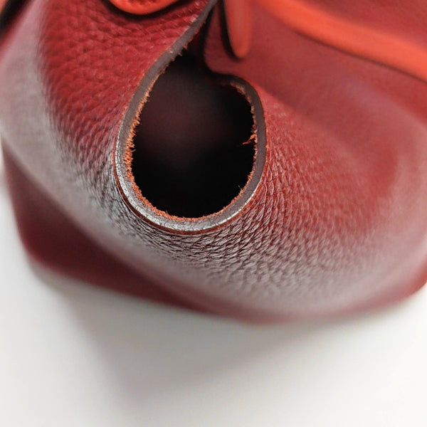 Authenticated pre-owned  Picotin Lock 18 Clemence Red - Bucket Bag at Looply