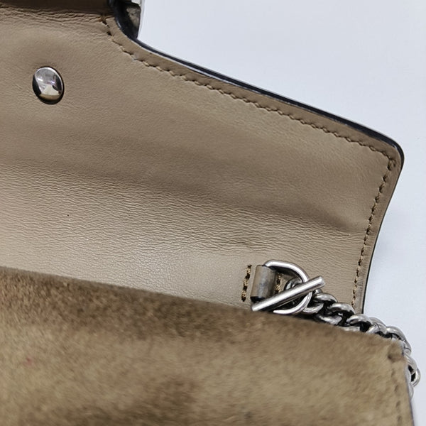 Dionysus Super Mini Monogram Coated Canvas Beige