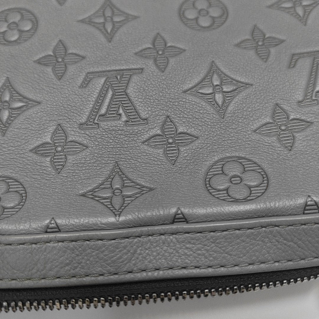 TRIO Monogram Calfskin Gray
