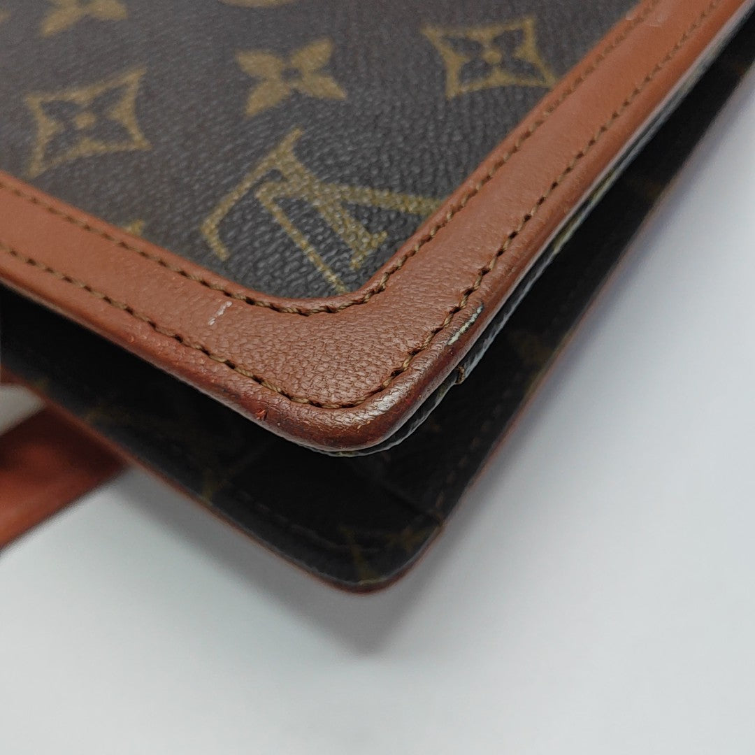 DAME GM Monogram Coated Canvas Brown