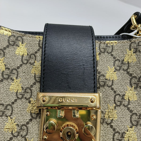 Padlock Medium Monogram Coated Canvas Brown