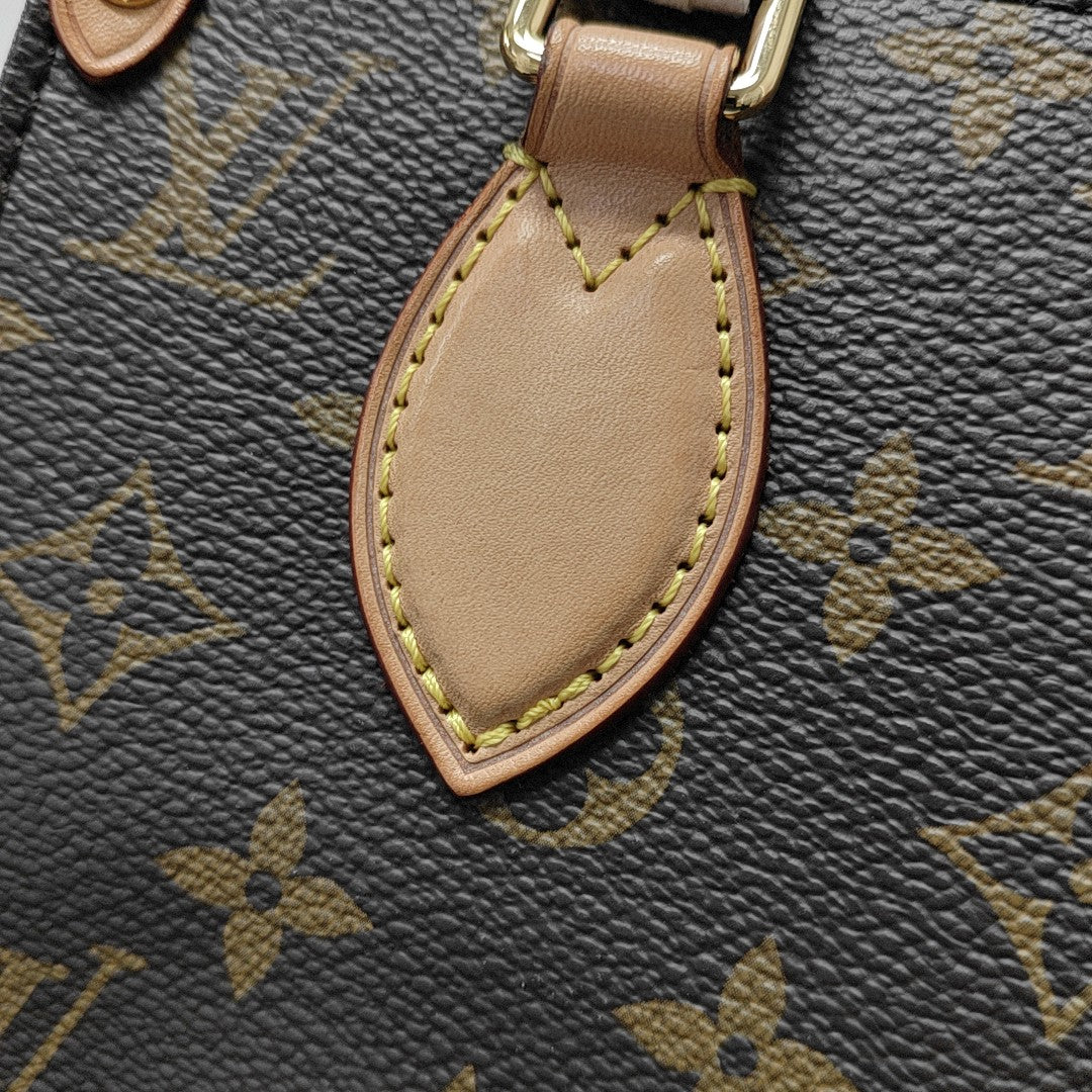 SAC PLAT BB Monogram Coated Canvas Brown