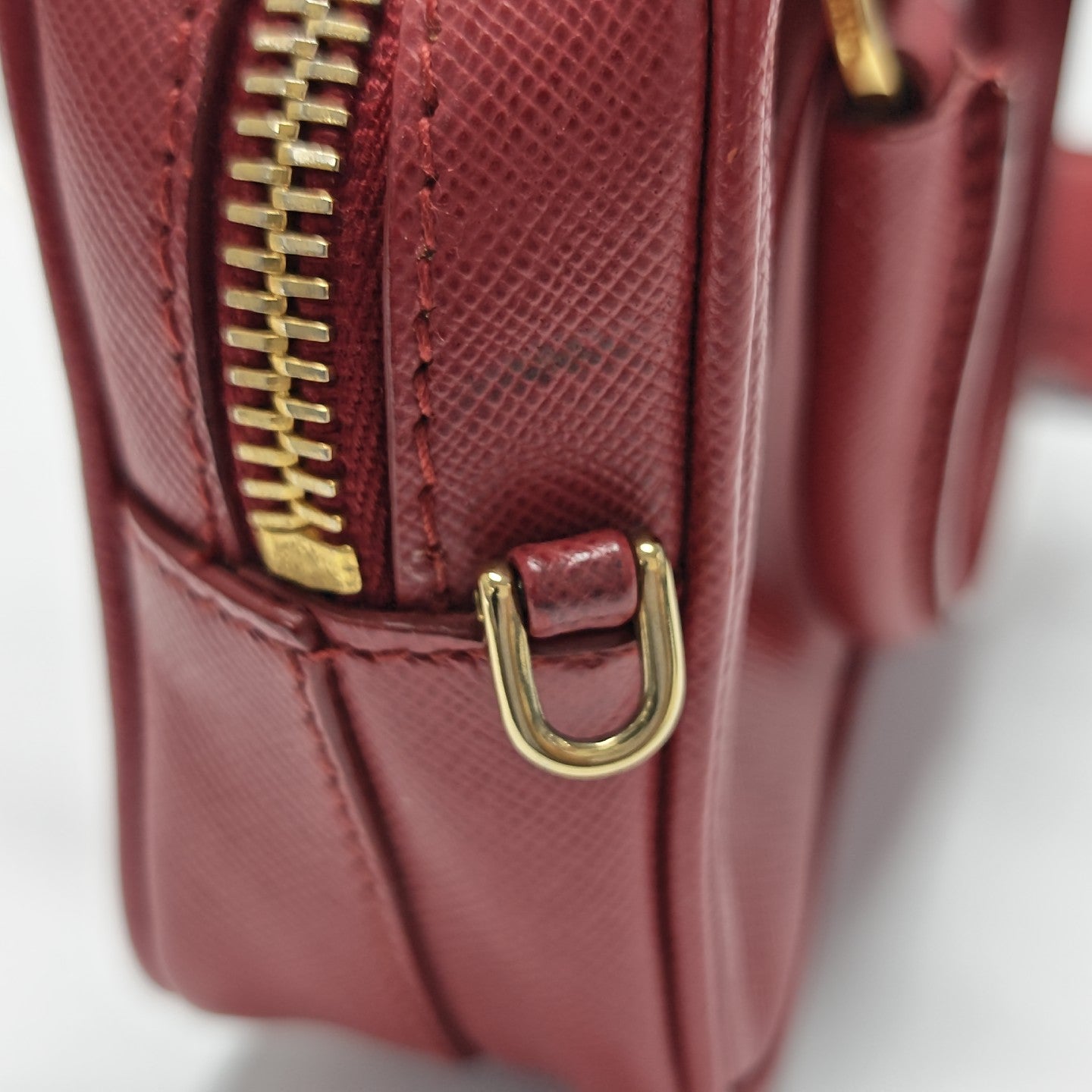 Saffiano Calfskin Shoulder Bag Red