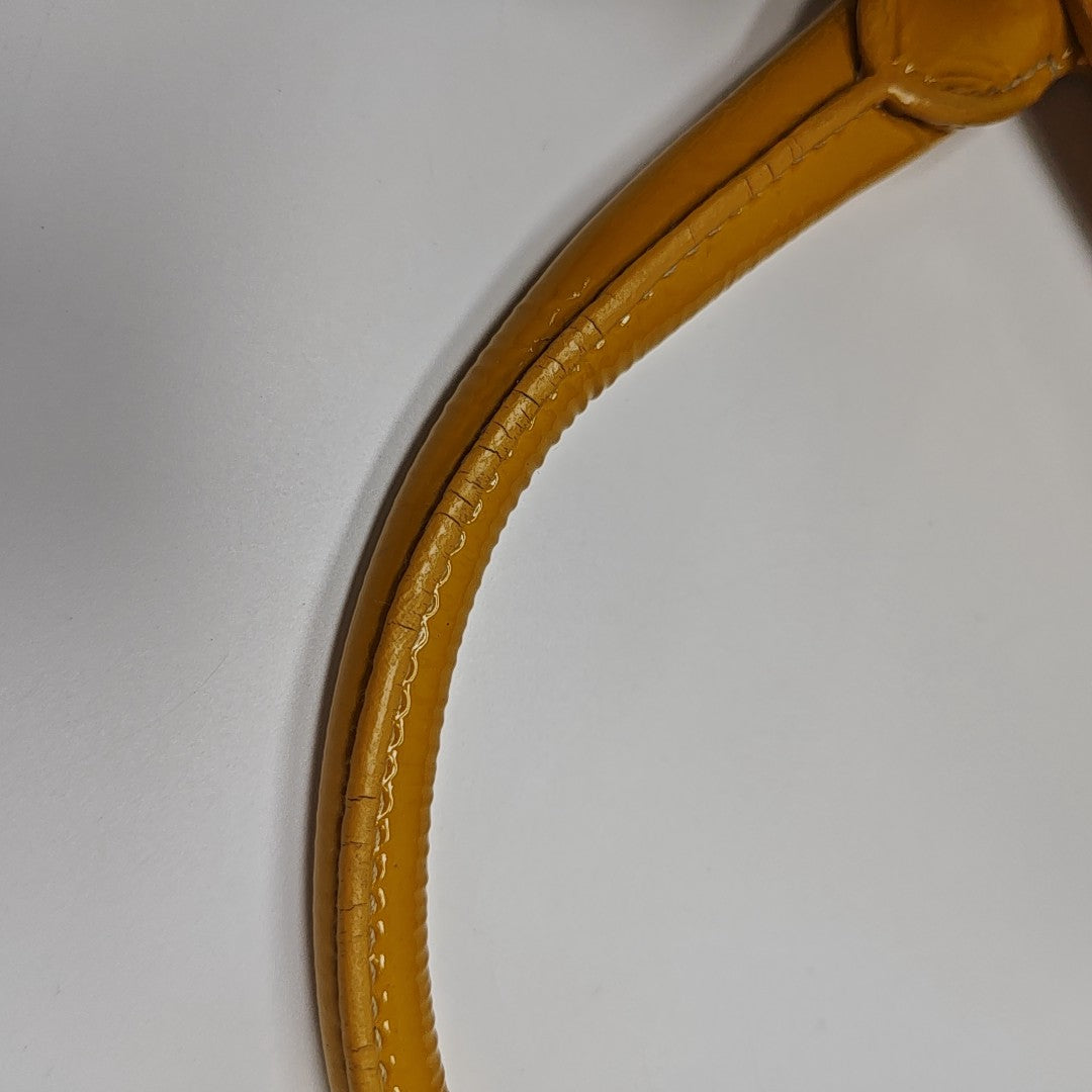 Patent Leather Shoulder Bag Yellow
