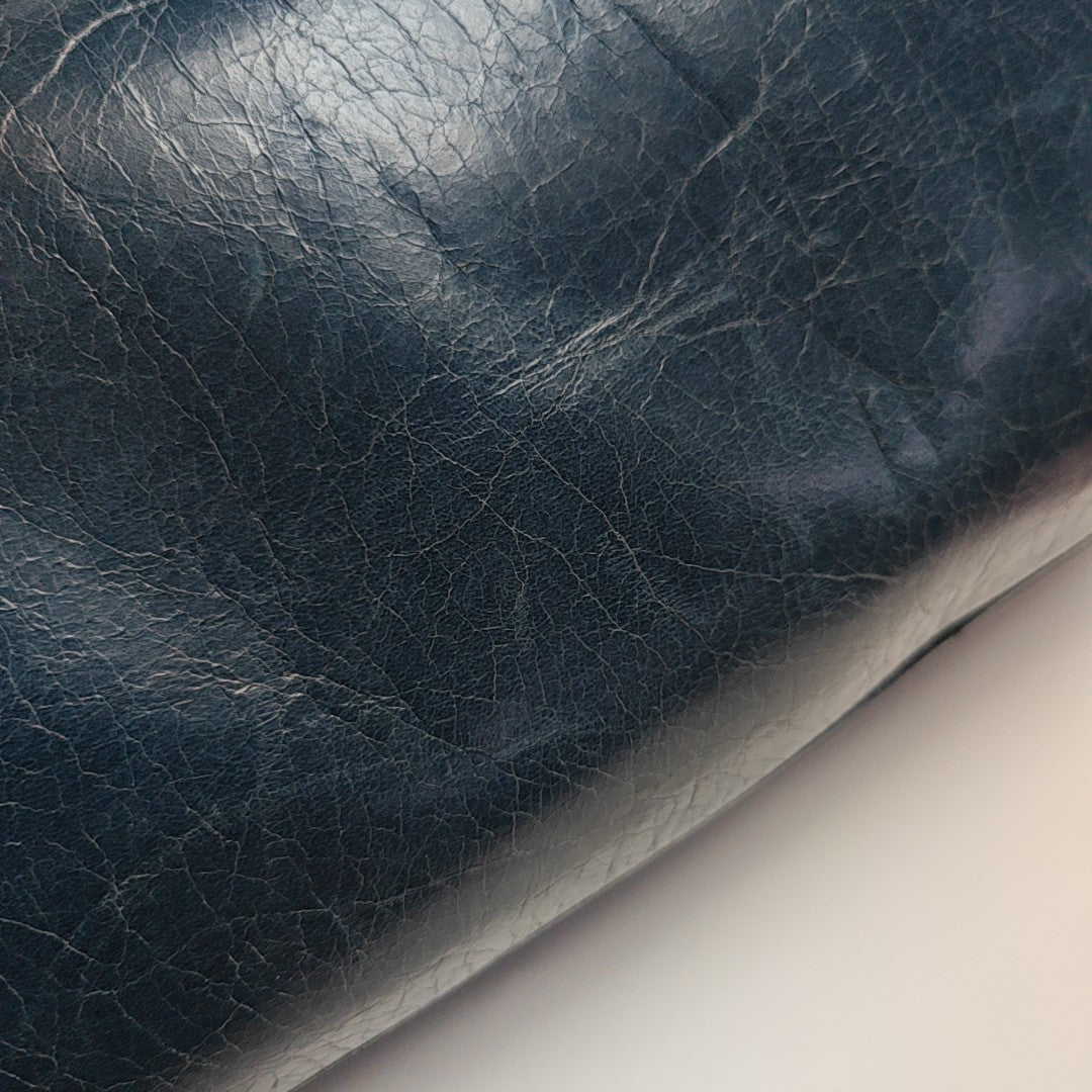 Calfskin Shoulder Bag Blue