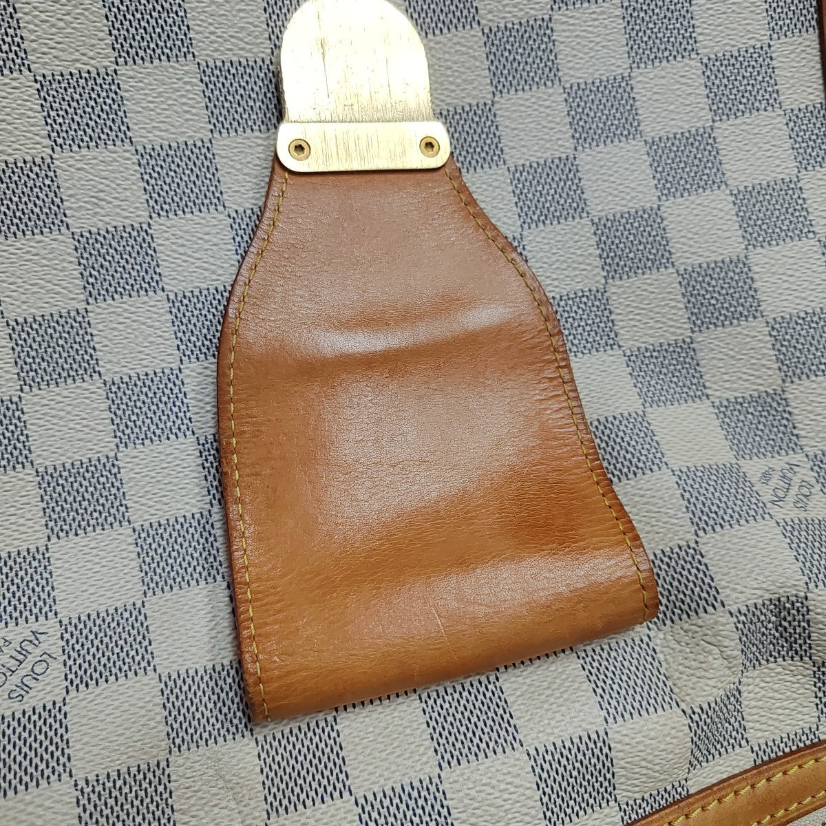 STRESA PM Damier Azur Coated Canvas White