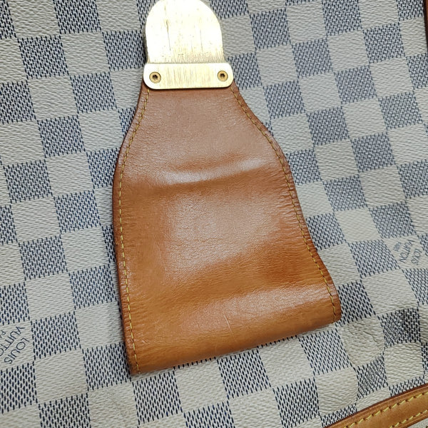 STRESA PM Damier Azur Coated Canvas White