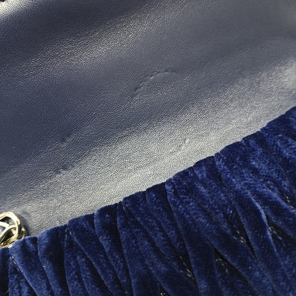 Velvet Shoulder Bag Blue