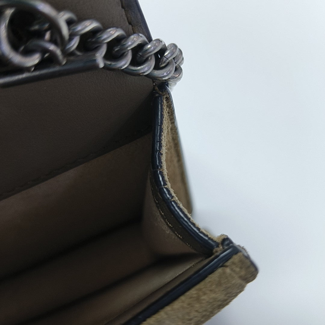 Dionysus Super Mini Monogram Coated Canvas Beige