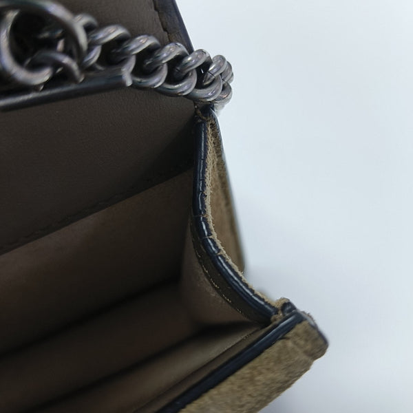 Dionysus Super Mini Monogram Coated Canvas Beige