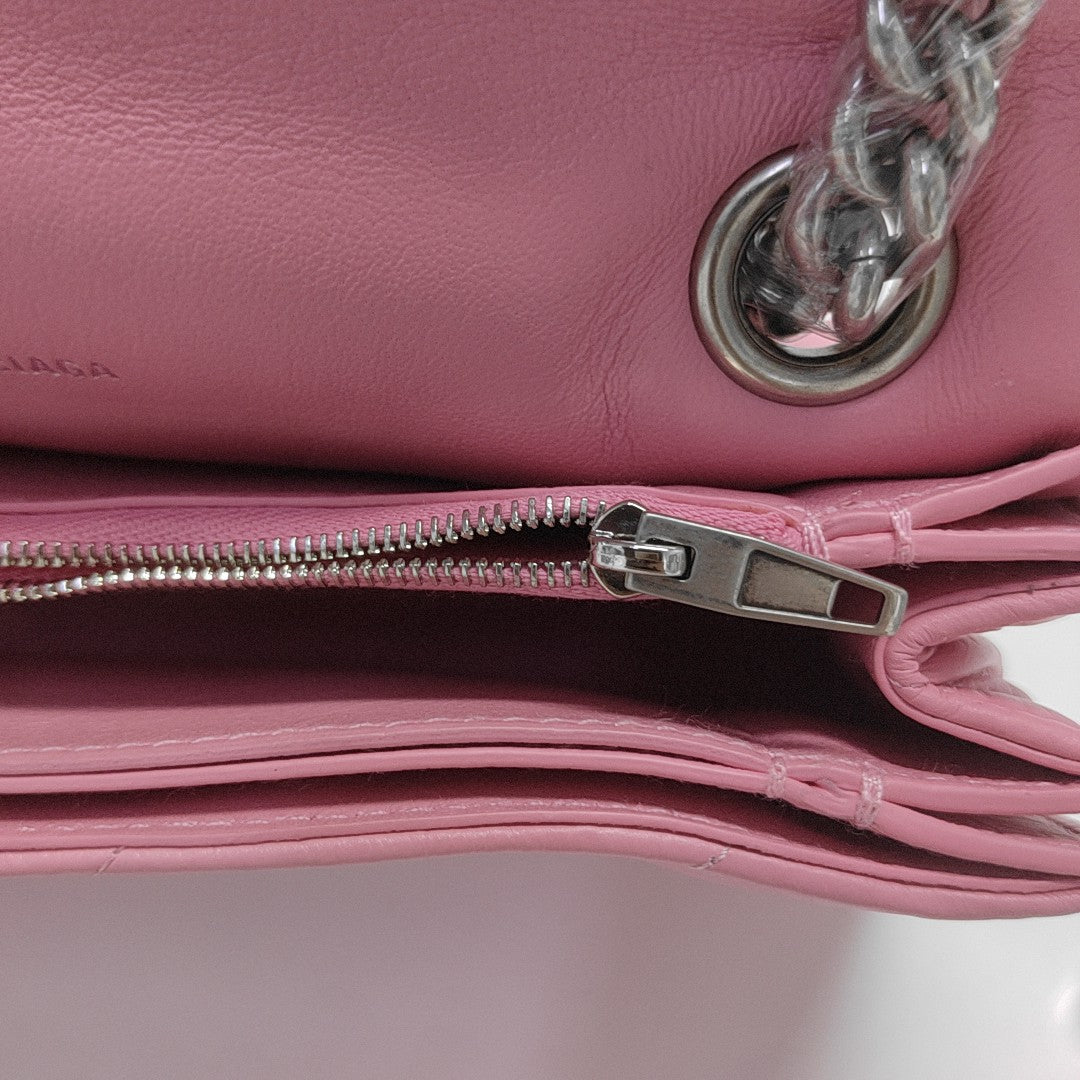 Hourglass Small Quilted Lambskin Pink