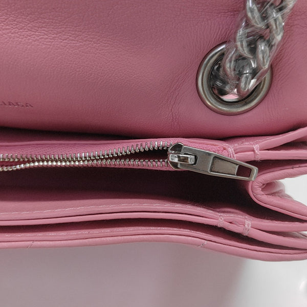 Hourglass Small Quilted Lambskin Pink