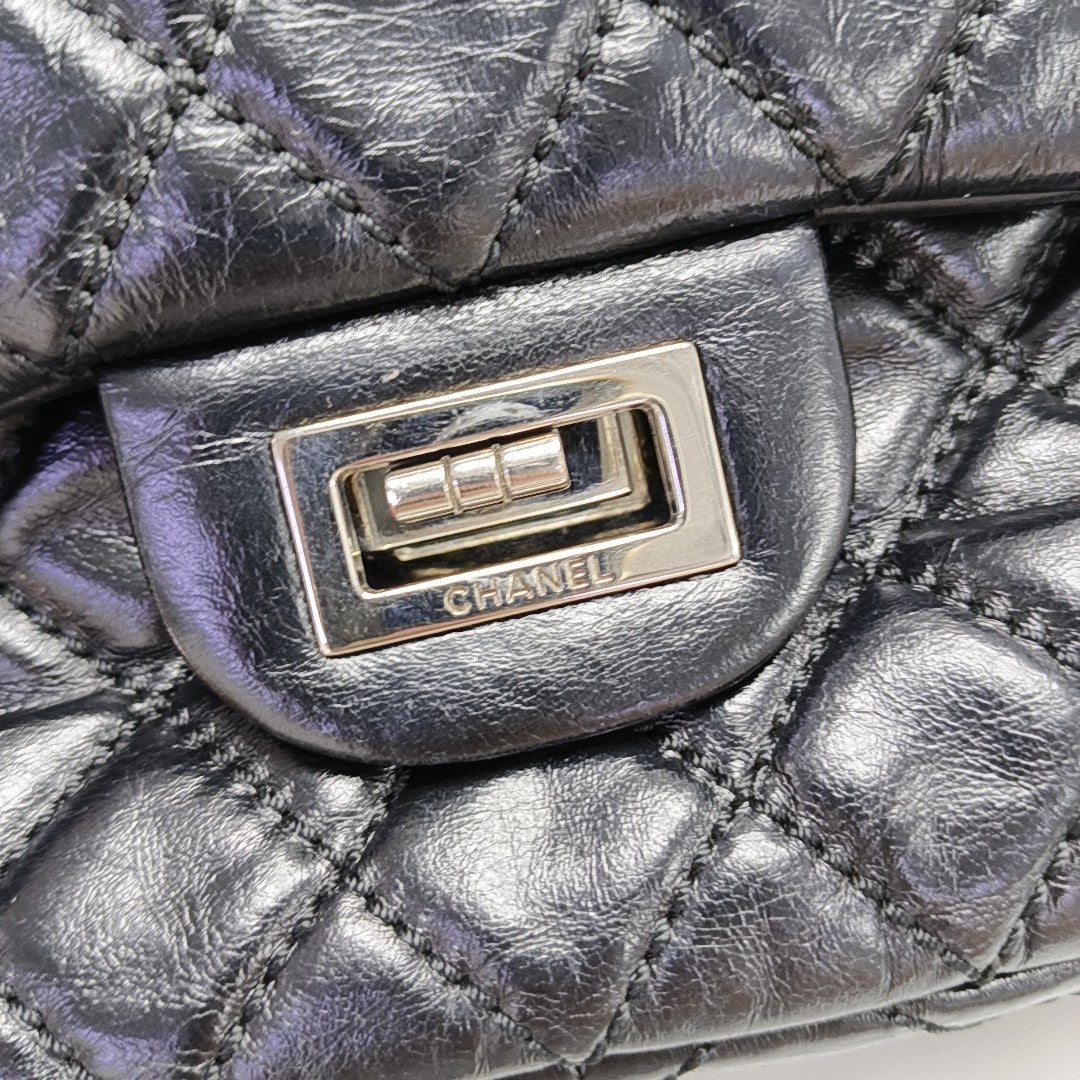 2.55 Maxi Quilted Calfskin Black