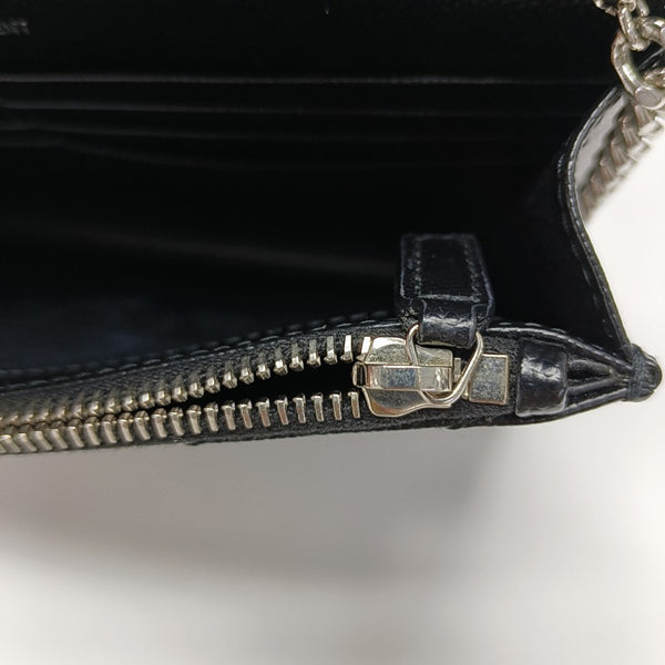MONOGRAM Chevron Calfskin Black