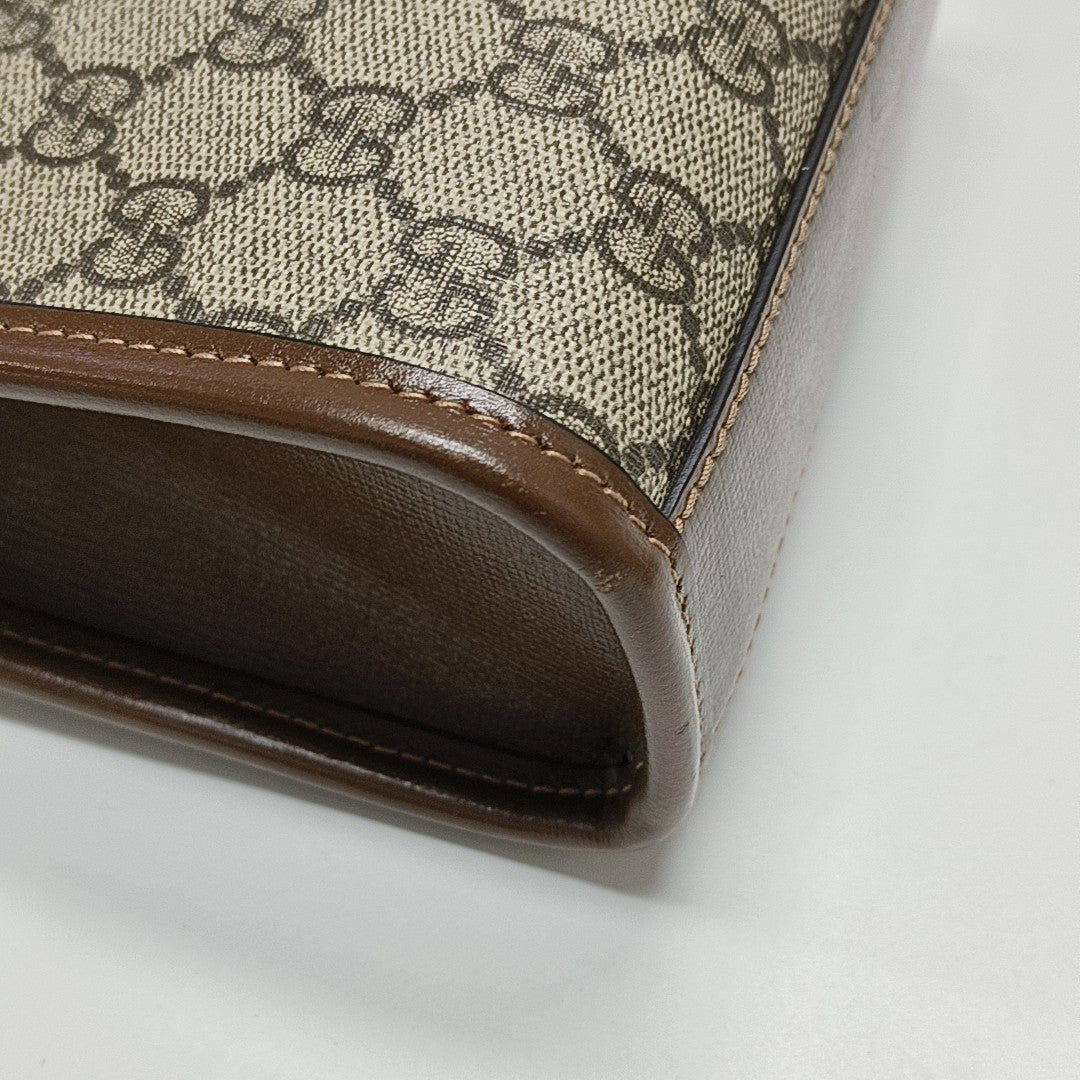 Retro Mini Monogram Coated Canvas Beige