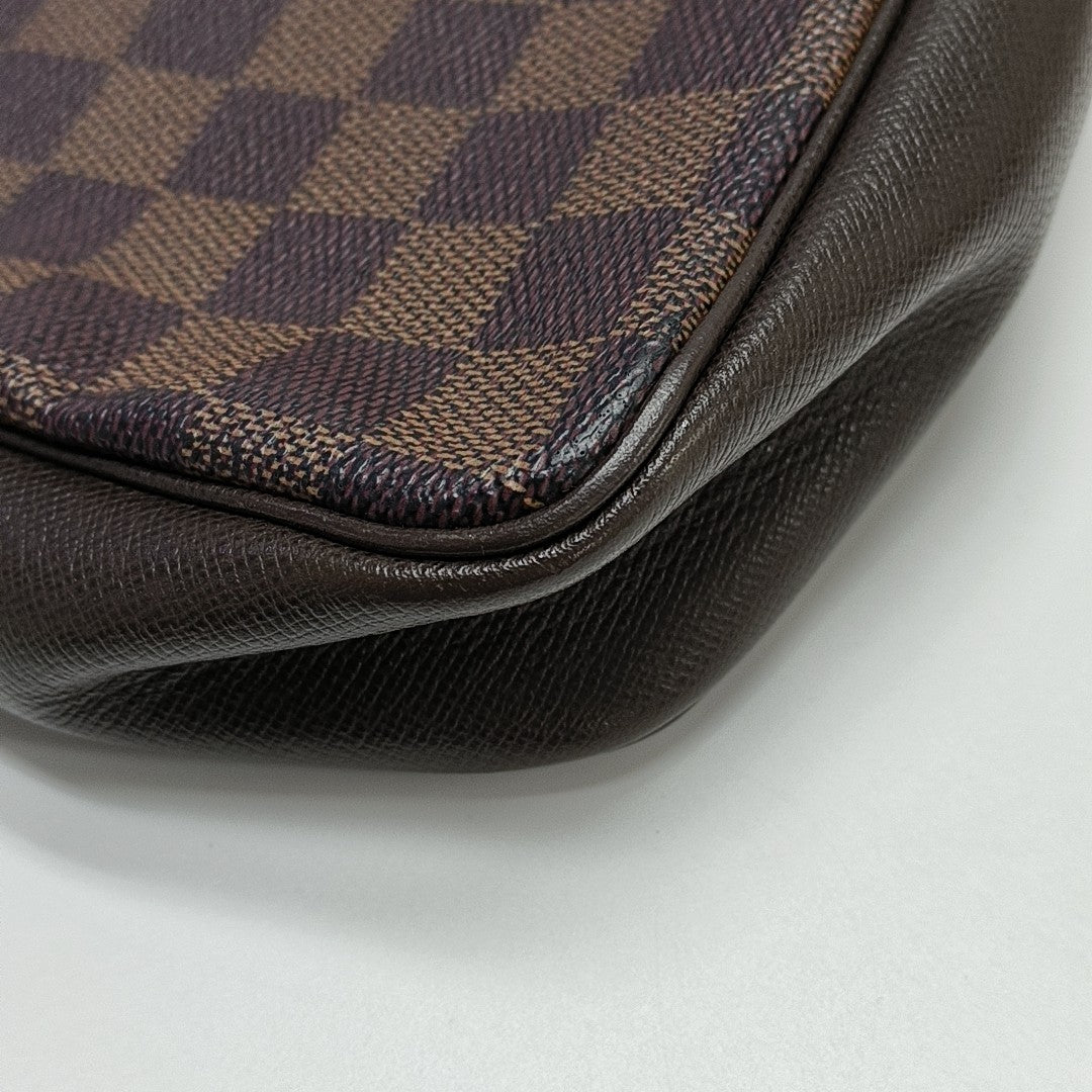 TROUSSE MAKE UP Damier Ebene Coated Canvas Brown