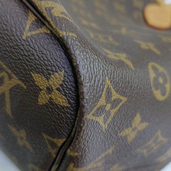NEVERFULL MM Monogram Coated Canvas Brown