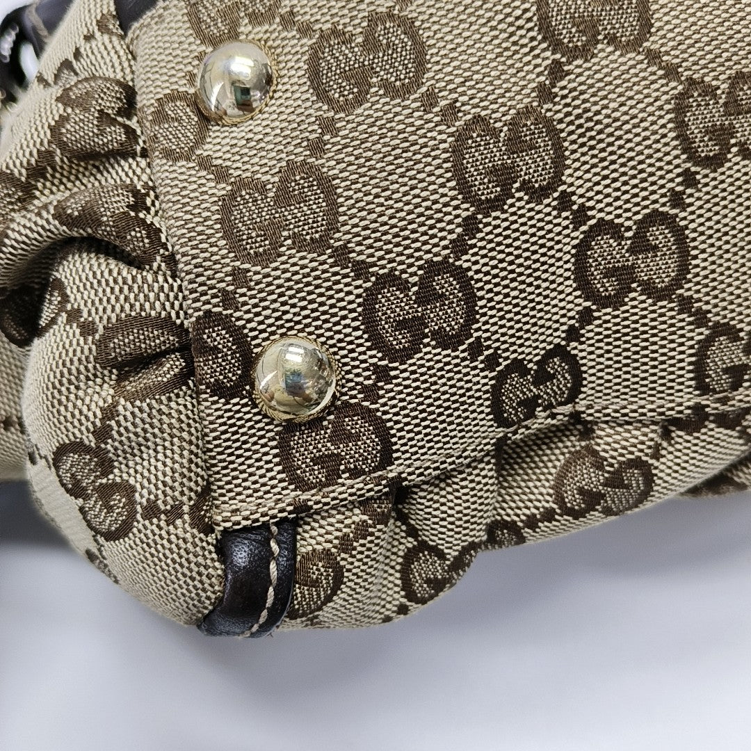 Abbey Monogram Canvas Beige