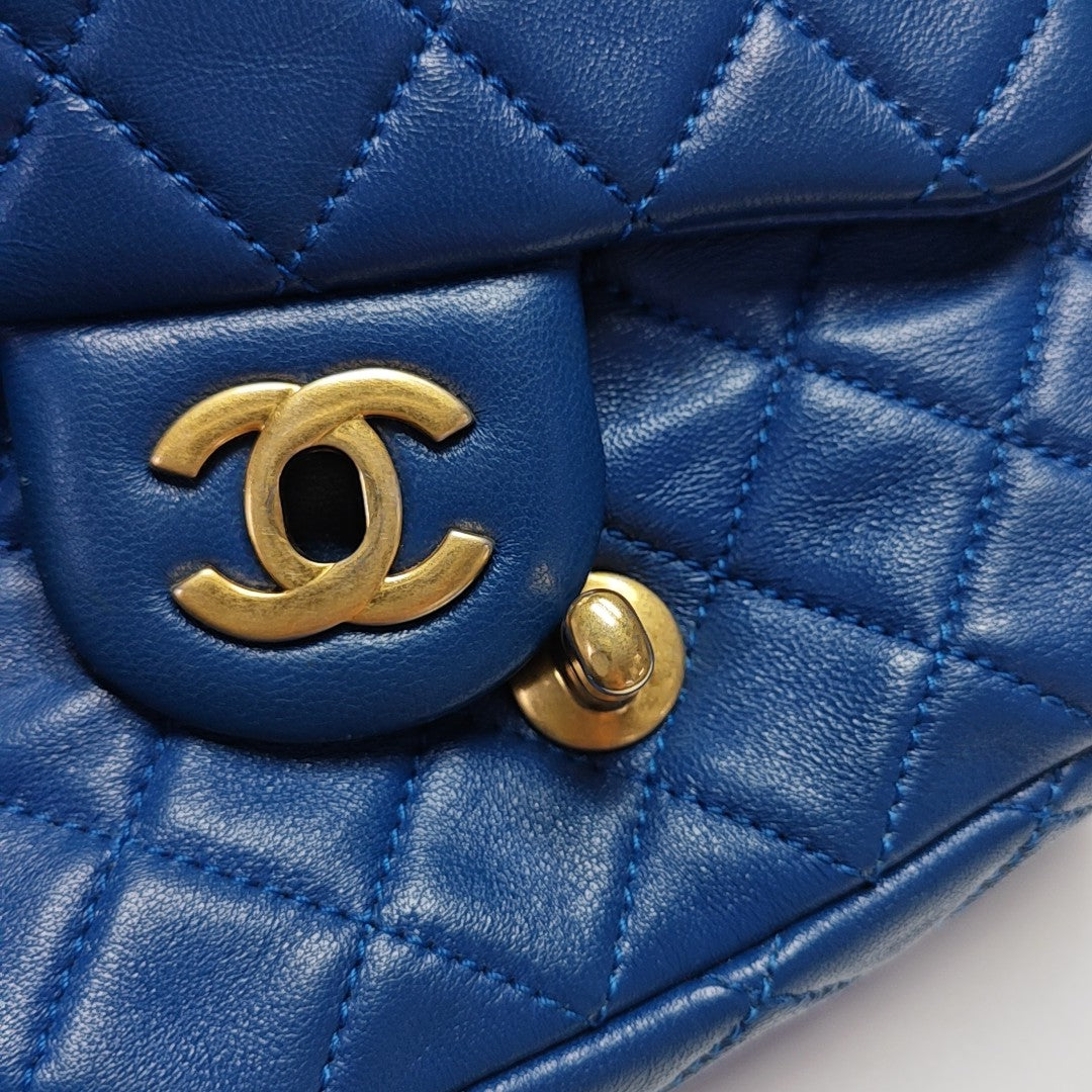 CLASSIC FLAP Mini Quilted Lambskin Blue