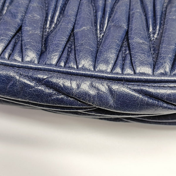 Quilted Lambskin Shoulder Bag Blue