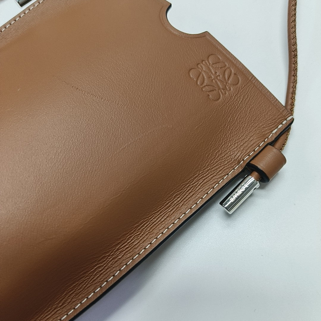 Calfskin Shoulder Bag Brown