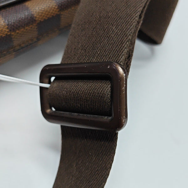 BROOKLYN PM Damier Ebene Coated Canvas Brown
