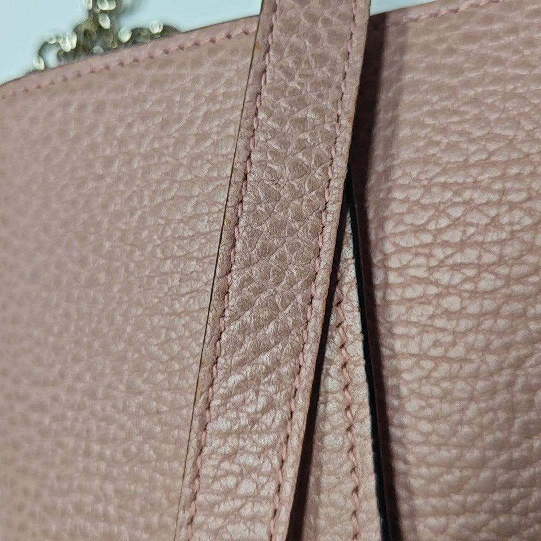 Interlocking G Small Calfskin Pink