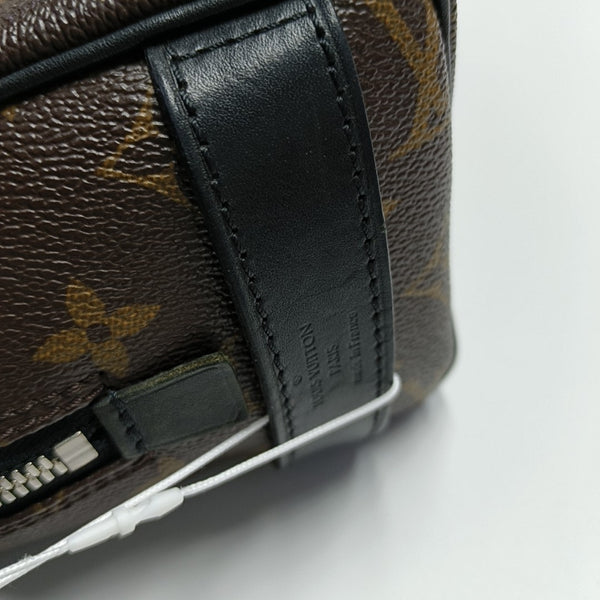 Monogram Coated Canvas Clutch Brown