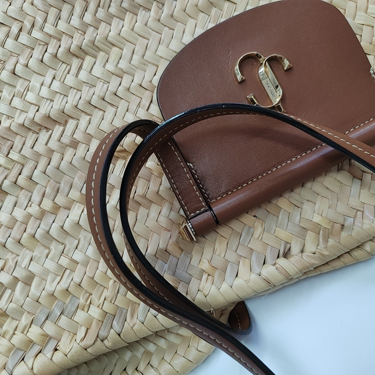 Special Material Shoulder Bag Beige