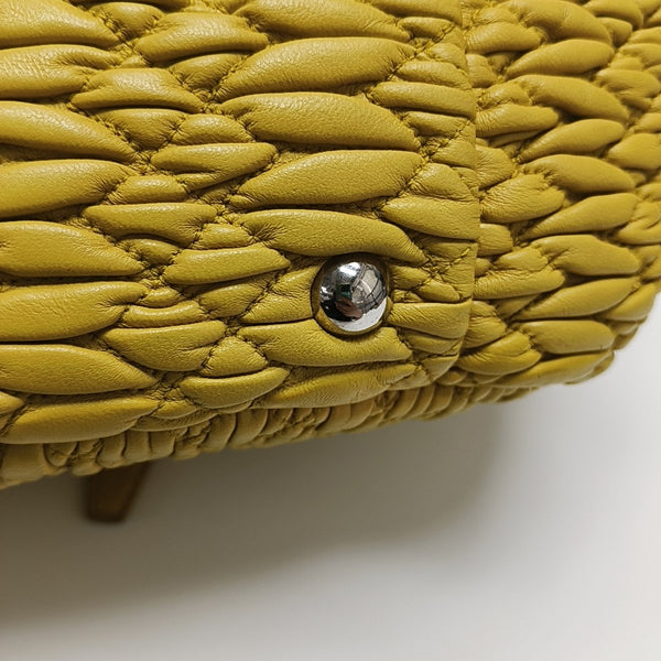 Quilted Lambskin Shoulder Bag Yellow