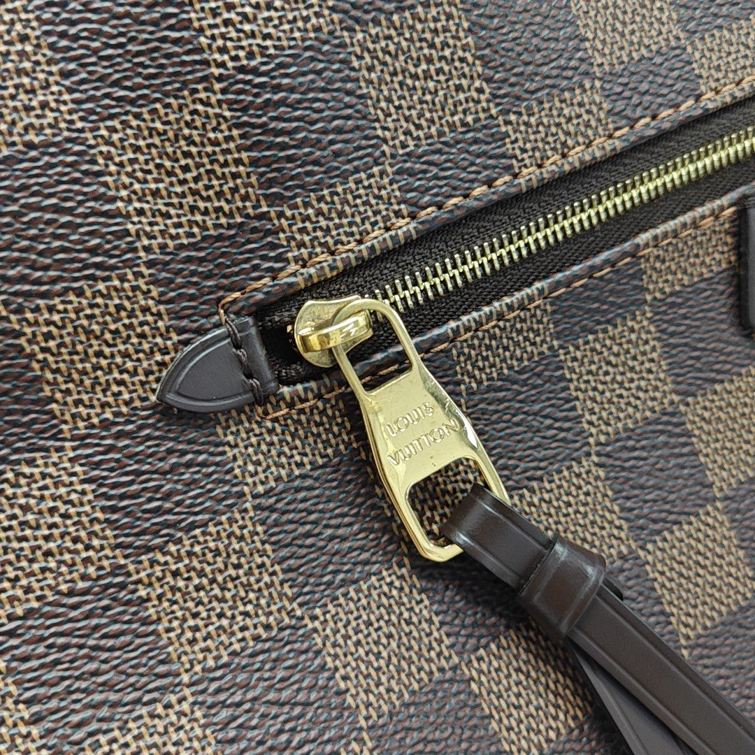 IENA MM Damier Ebene Coated Canvas Brown