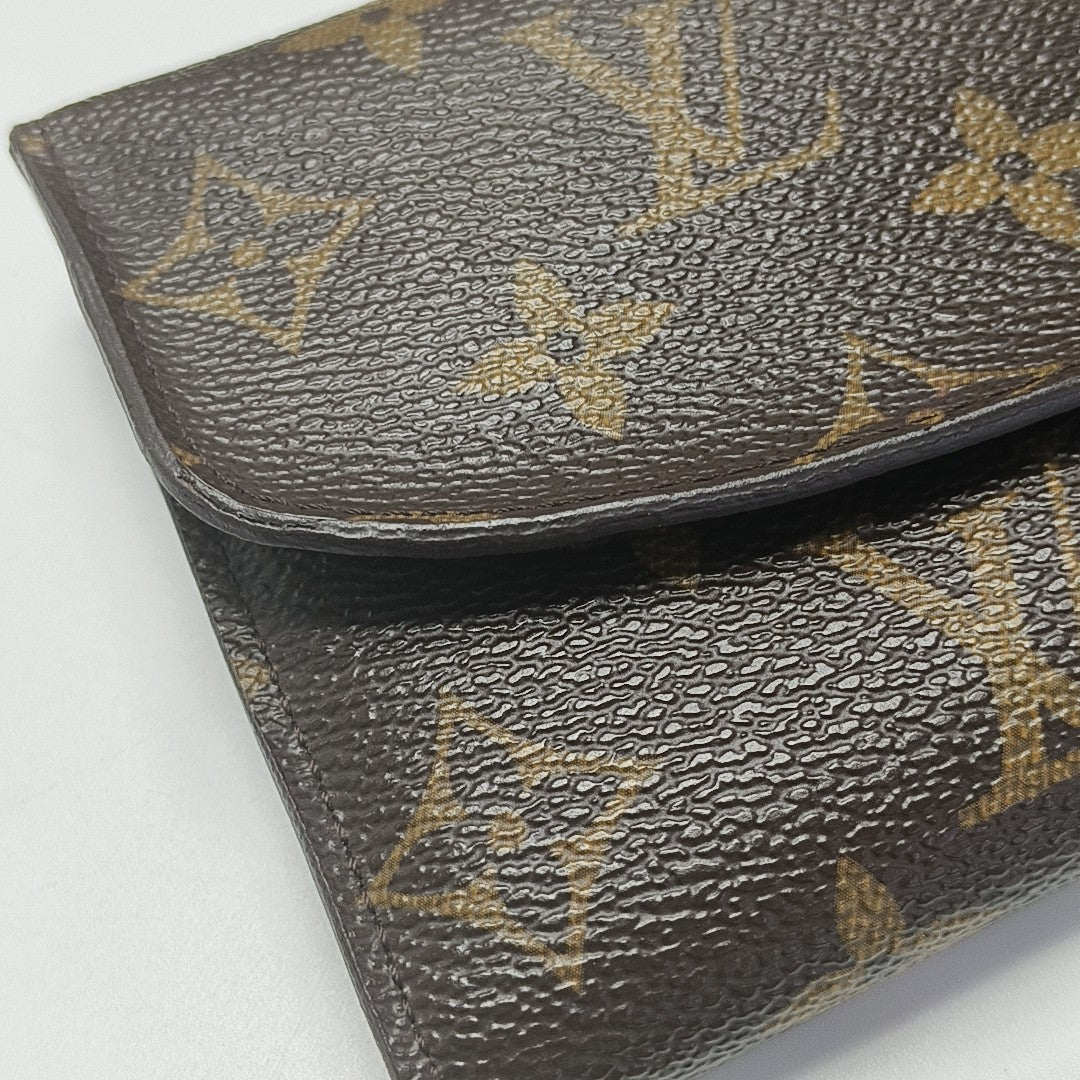 EMILIE Monogram Coated Canvas Brown Wallet