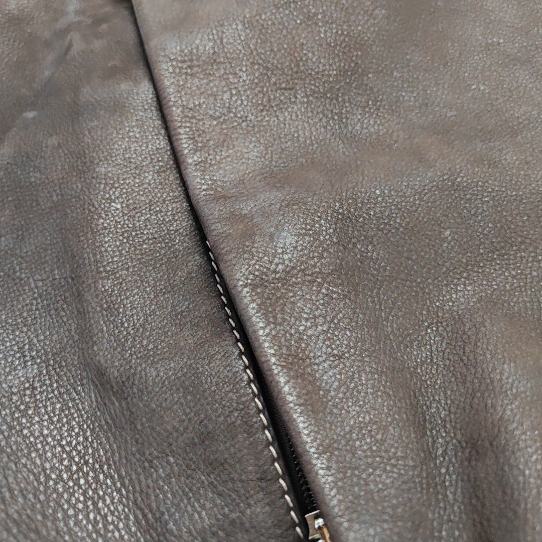 Calfskin Shoulder Bag Brown