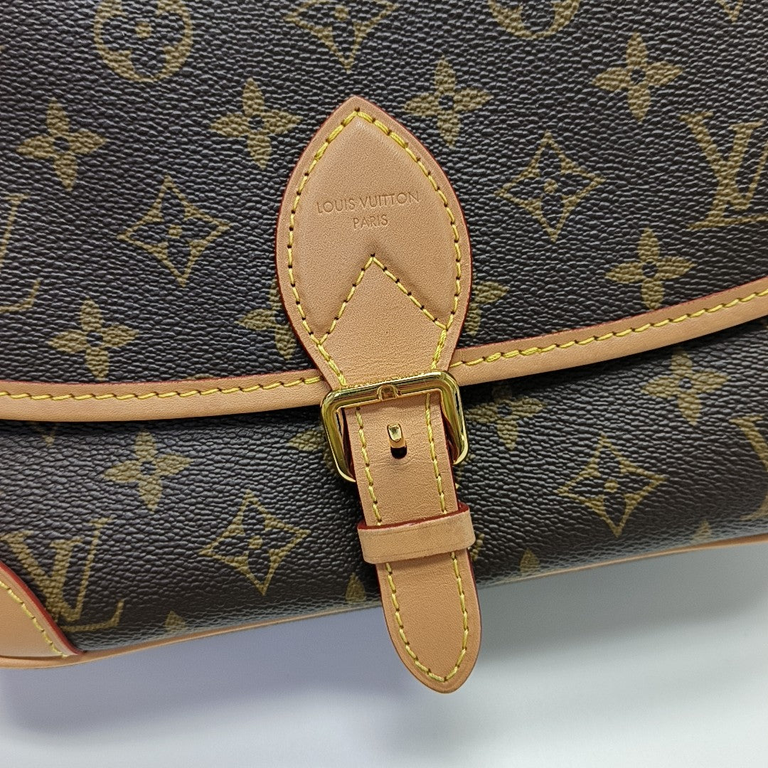 DIANE Monogram Coated Canvas Brown