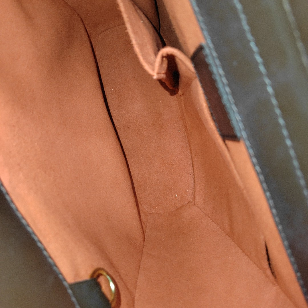 SARRIA SEAU Damier Ebene Coated Canvas Brown