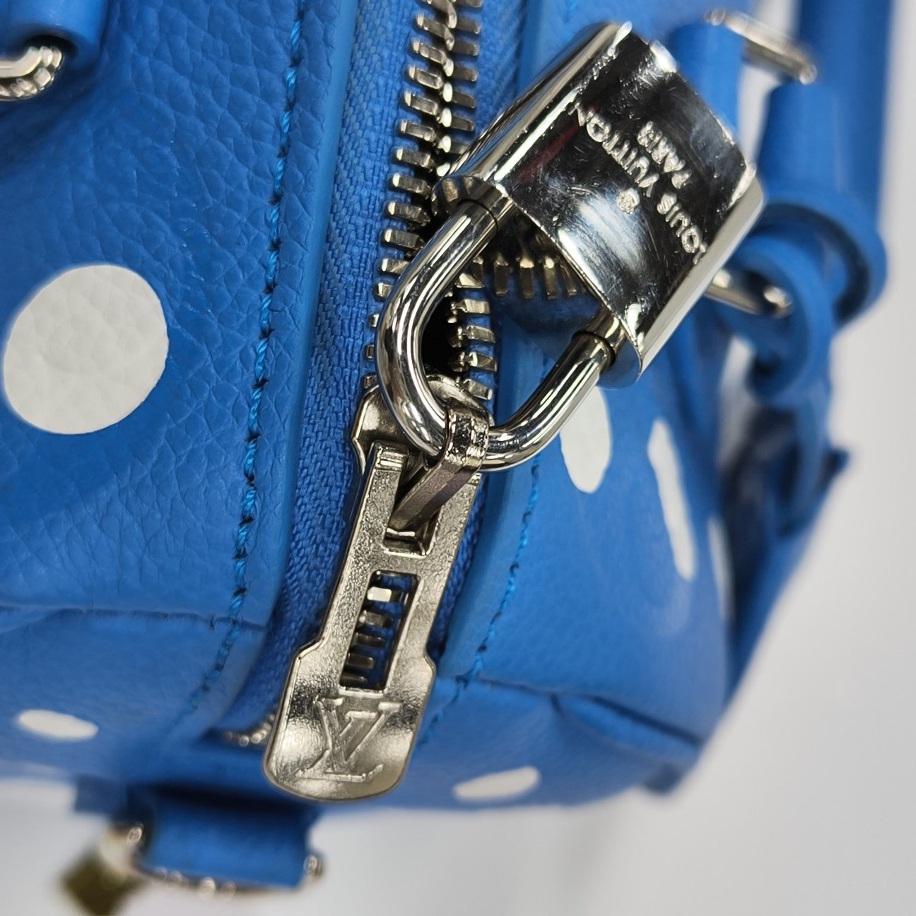 Monogram Calfskin Shoulder Bag Blue