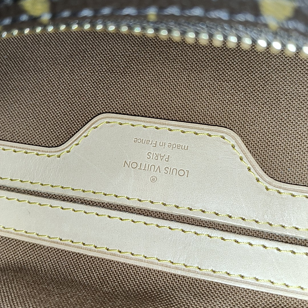 Monogram Coated Canvas Top Handle Bag Brown