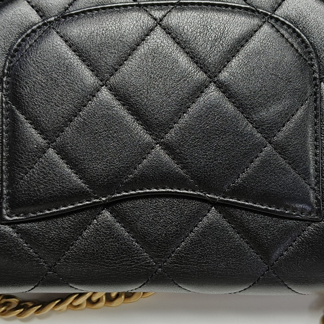 Calfskin Crossbody Bag Black