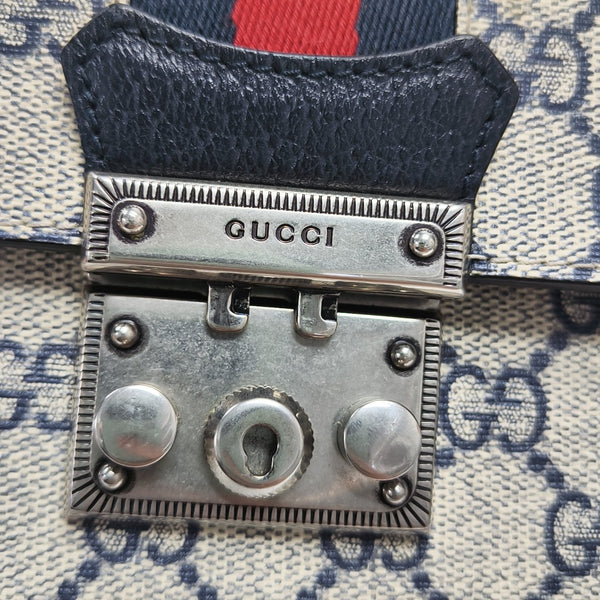 Padlock Mini Monogram Coated Canvas Beige