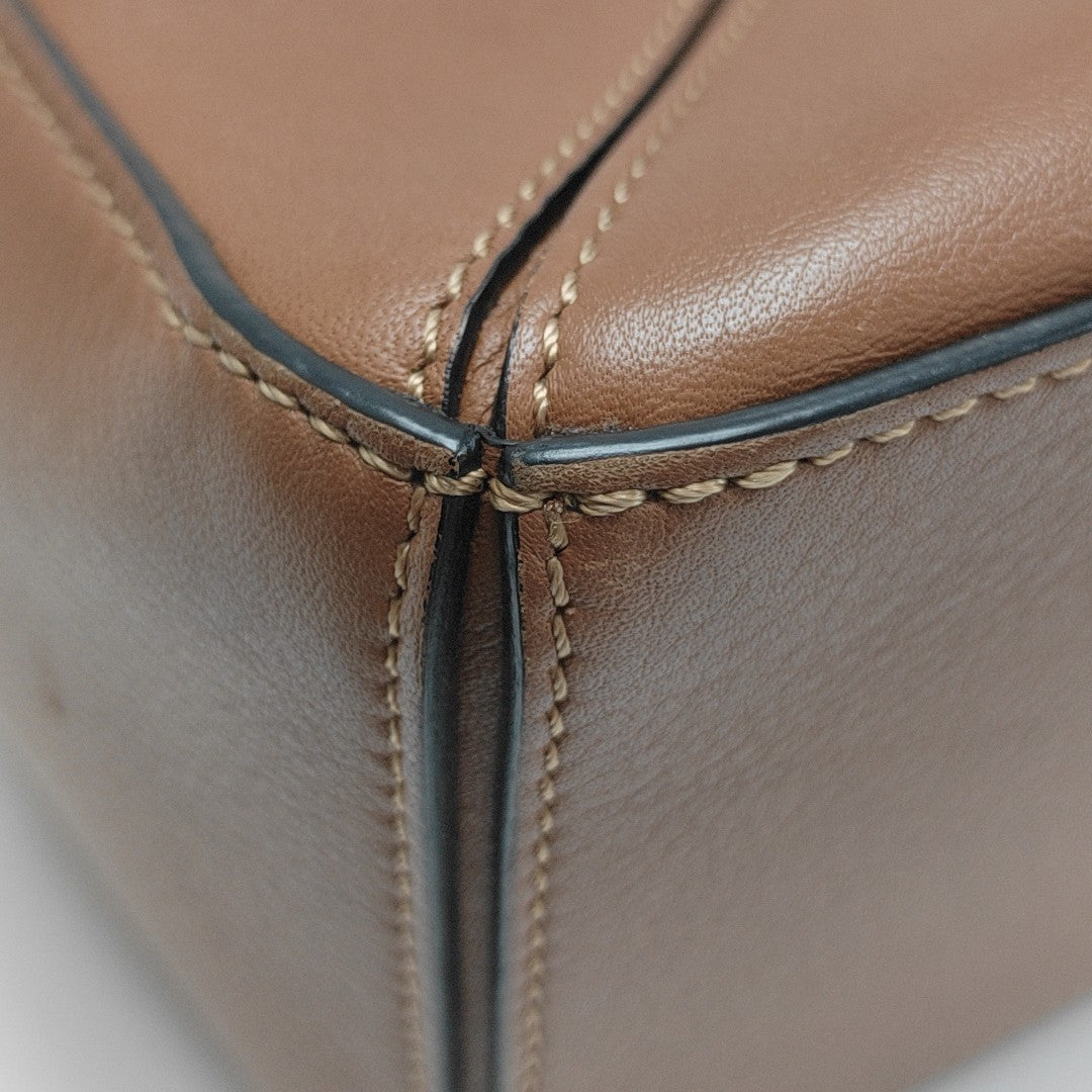 Puzzle Small Calfskin Brown