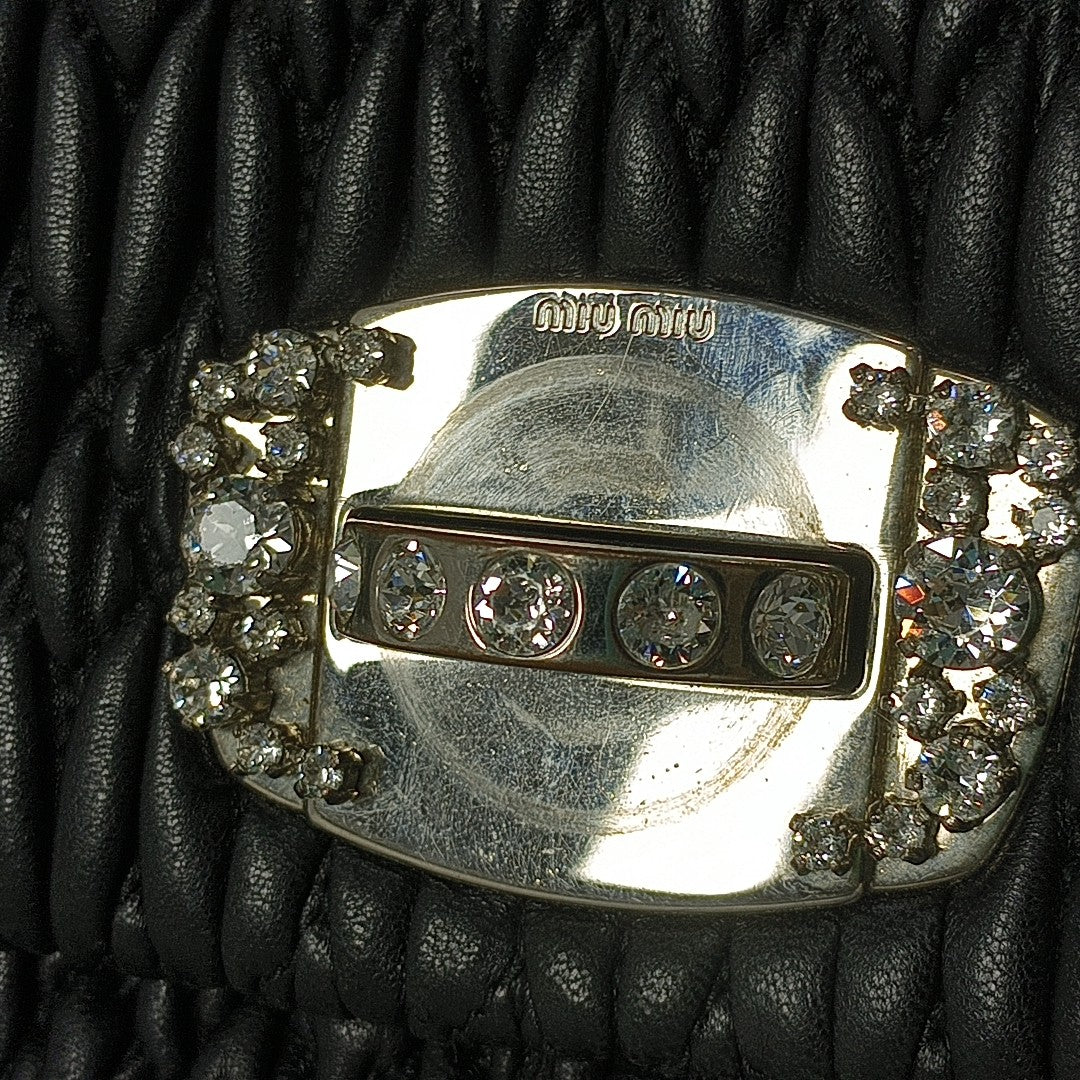Crystal Lambskin Black