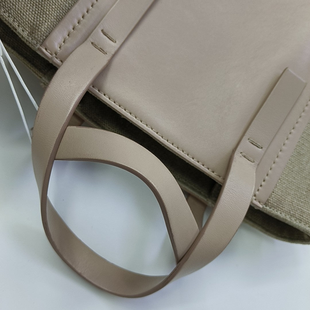 Leather Tote Bag Small Pink
